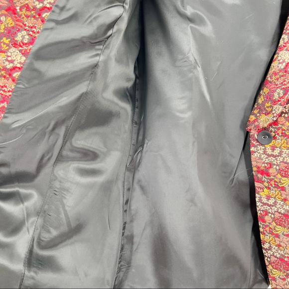 Seven Wonders tapestry micro floral blazer size 10 - Picture 7 of 8